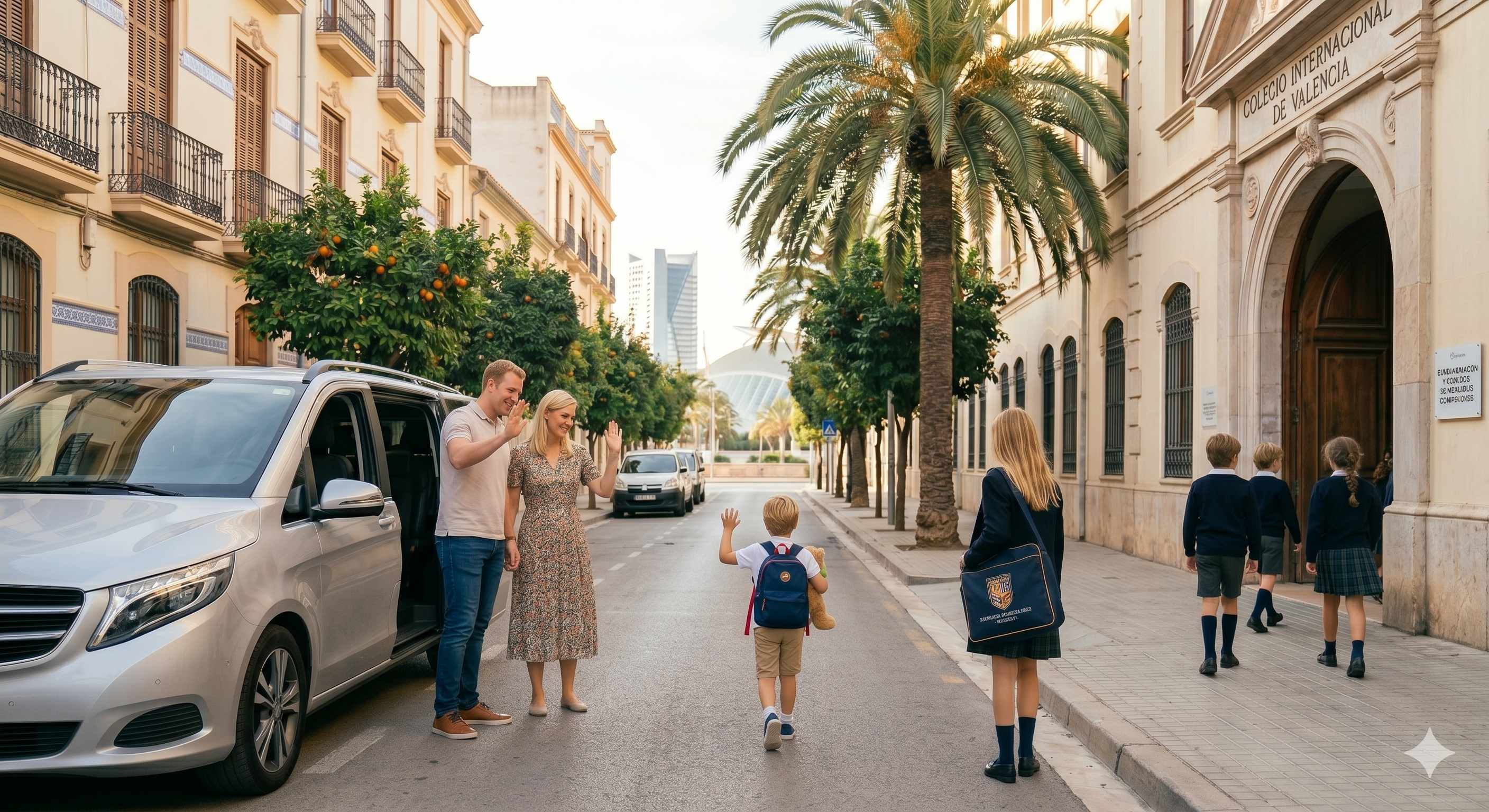 Familia comenzando nueva vida en España